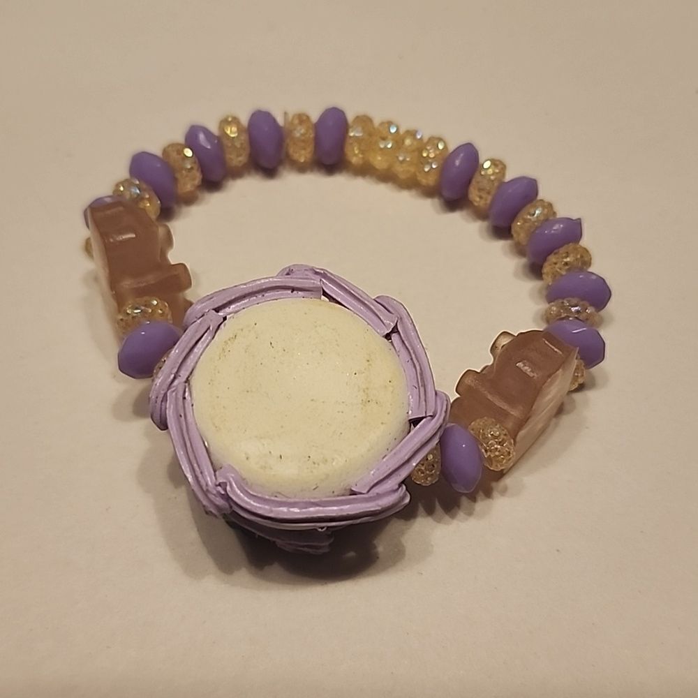 Shopkins Cake Stretch Bracelet Birthday Gummy Beard Glitter - Picture 4 of 5